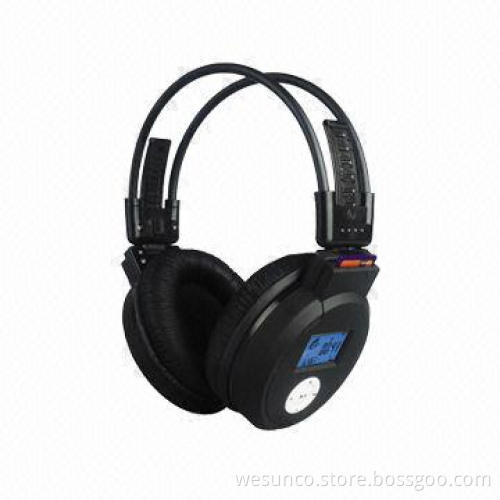 LCD headphone with SD/TF cards supportive